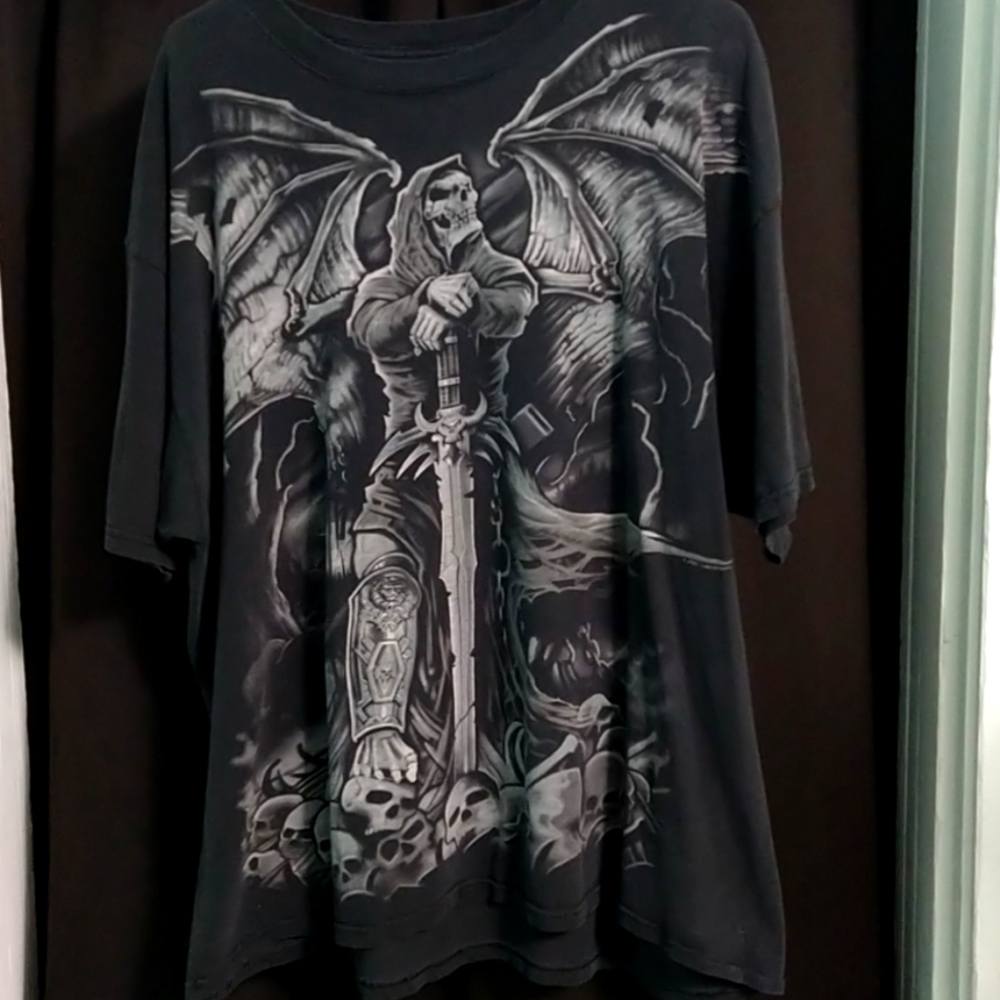 Classic liquid blue all-over print shirt